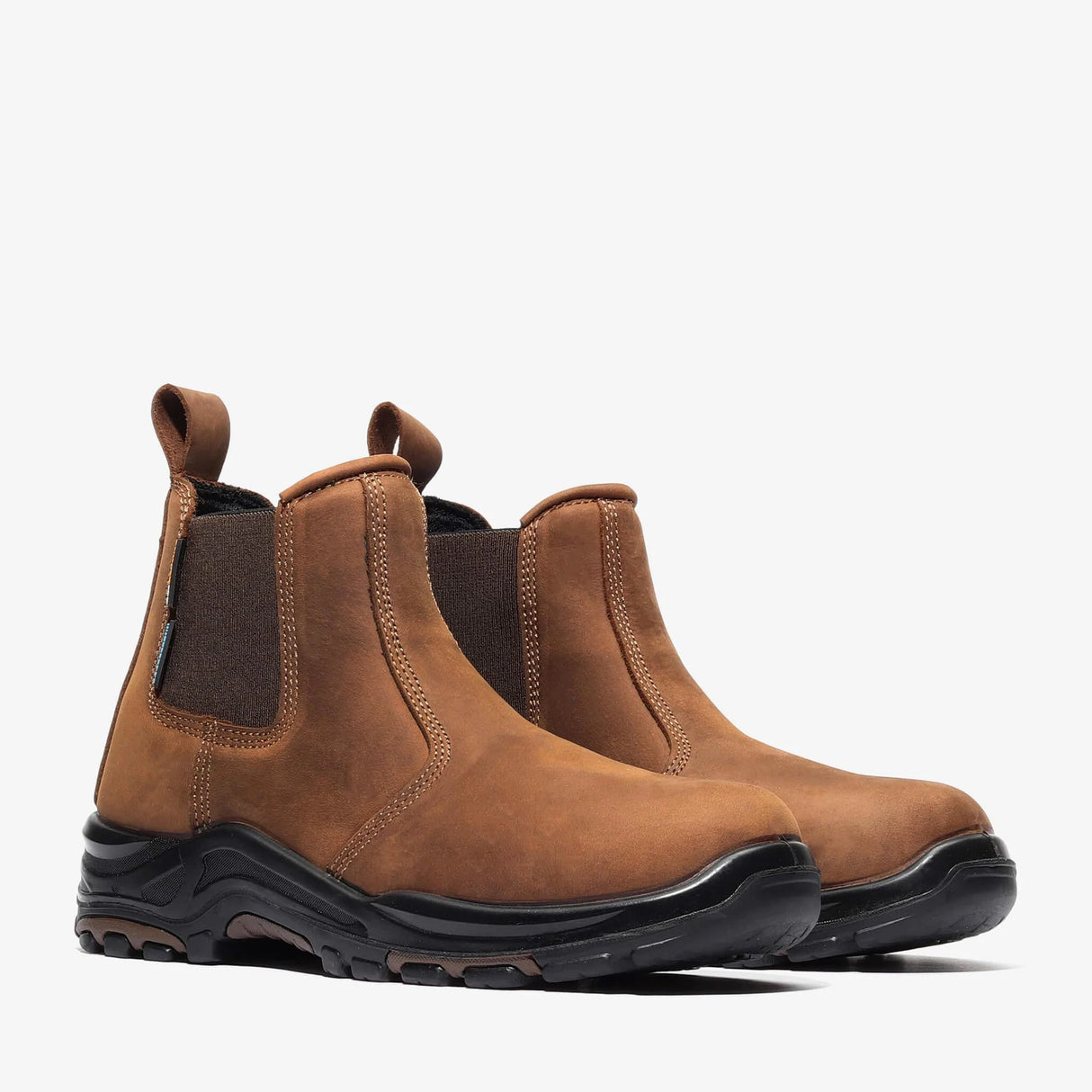 Water Proof Genuine Leather Chelsea Boots - Brown