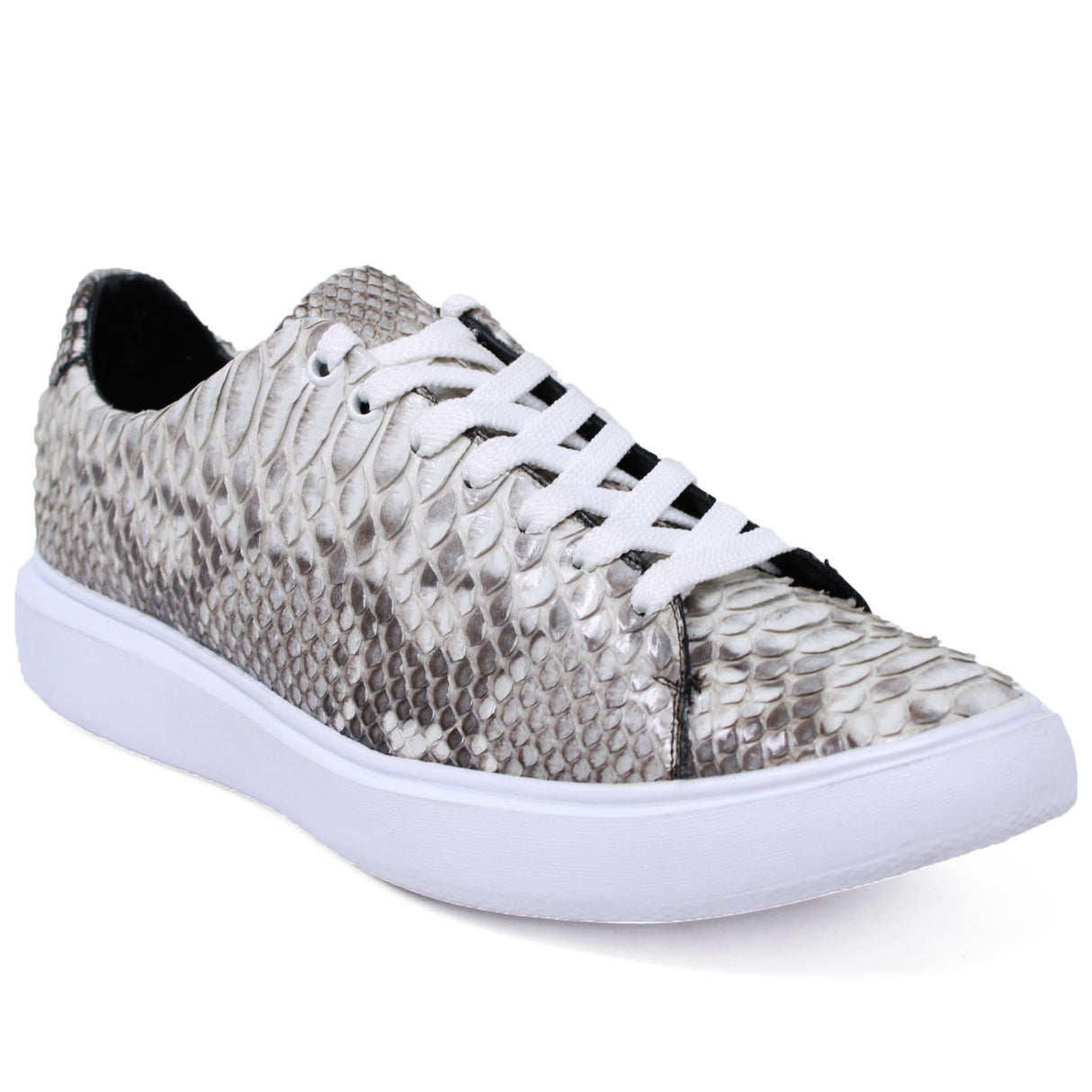 Genuine Full Python Skin Sneakers - Natural