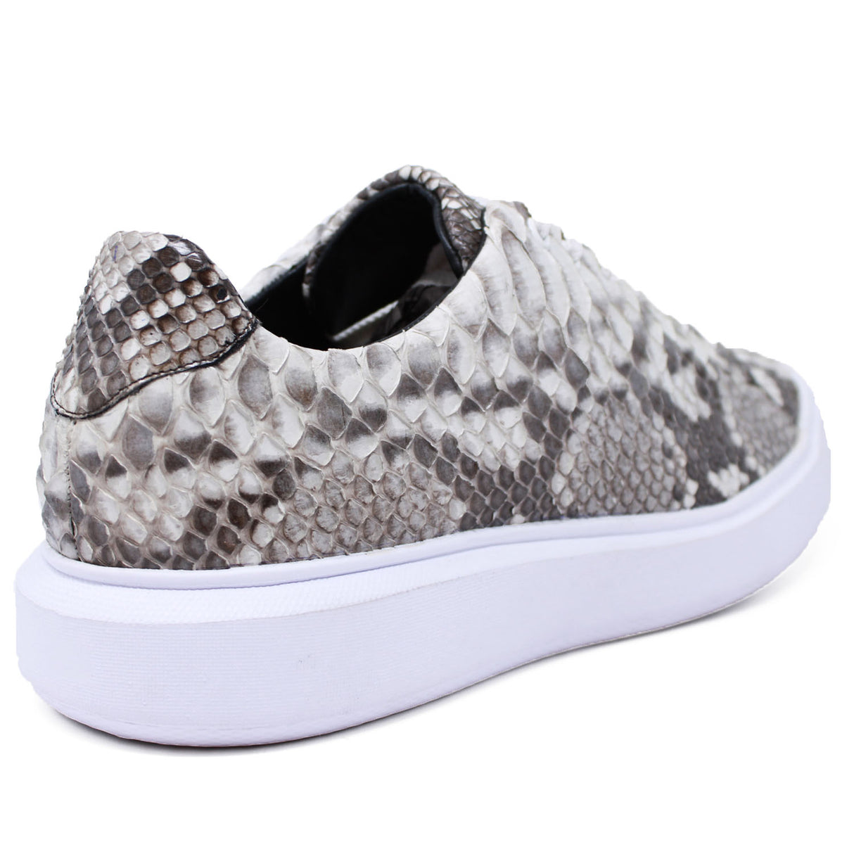 Genuine Full Python Skin Sneakers - Natural