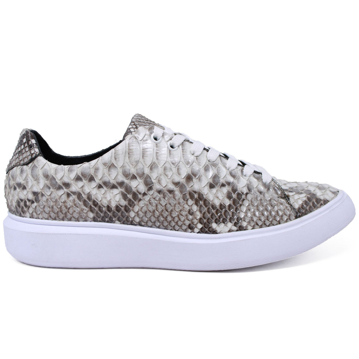 Genuine Full Python Skin Sneakers - Natural
