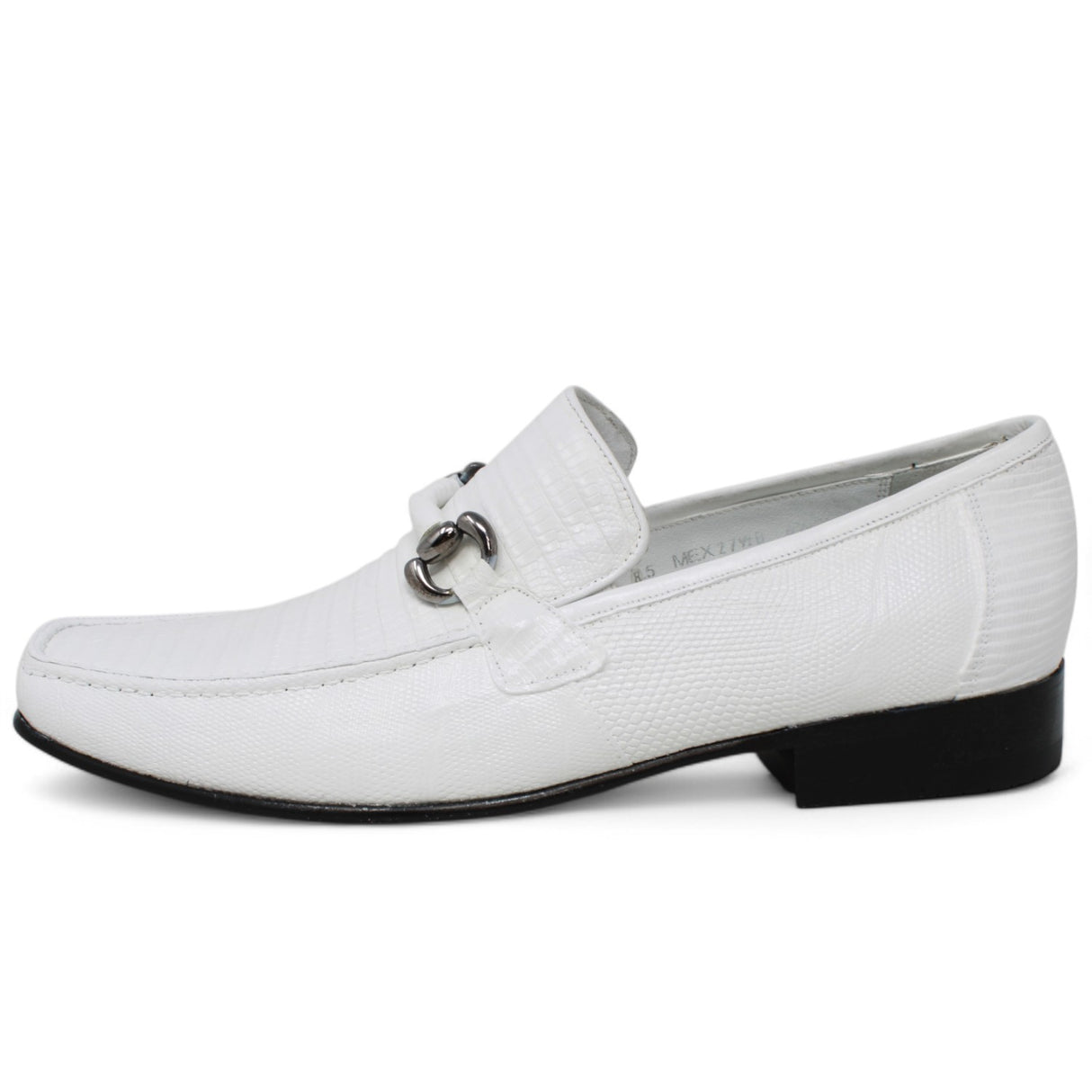 Genuine Lizard Skin Slip-On Loafers - White