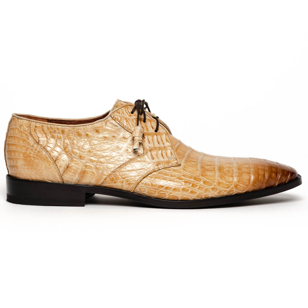 Genuine Caiman Belly Skin Dress Shoes - Faded Oryx