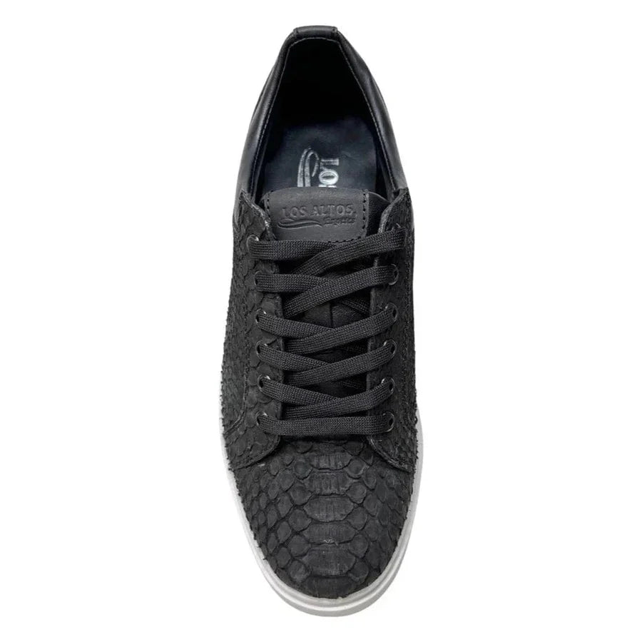 Genuine Full Python Skin Sneakers - Black