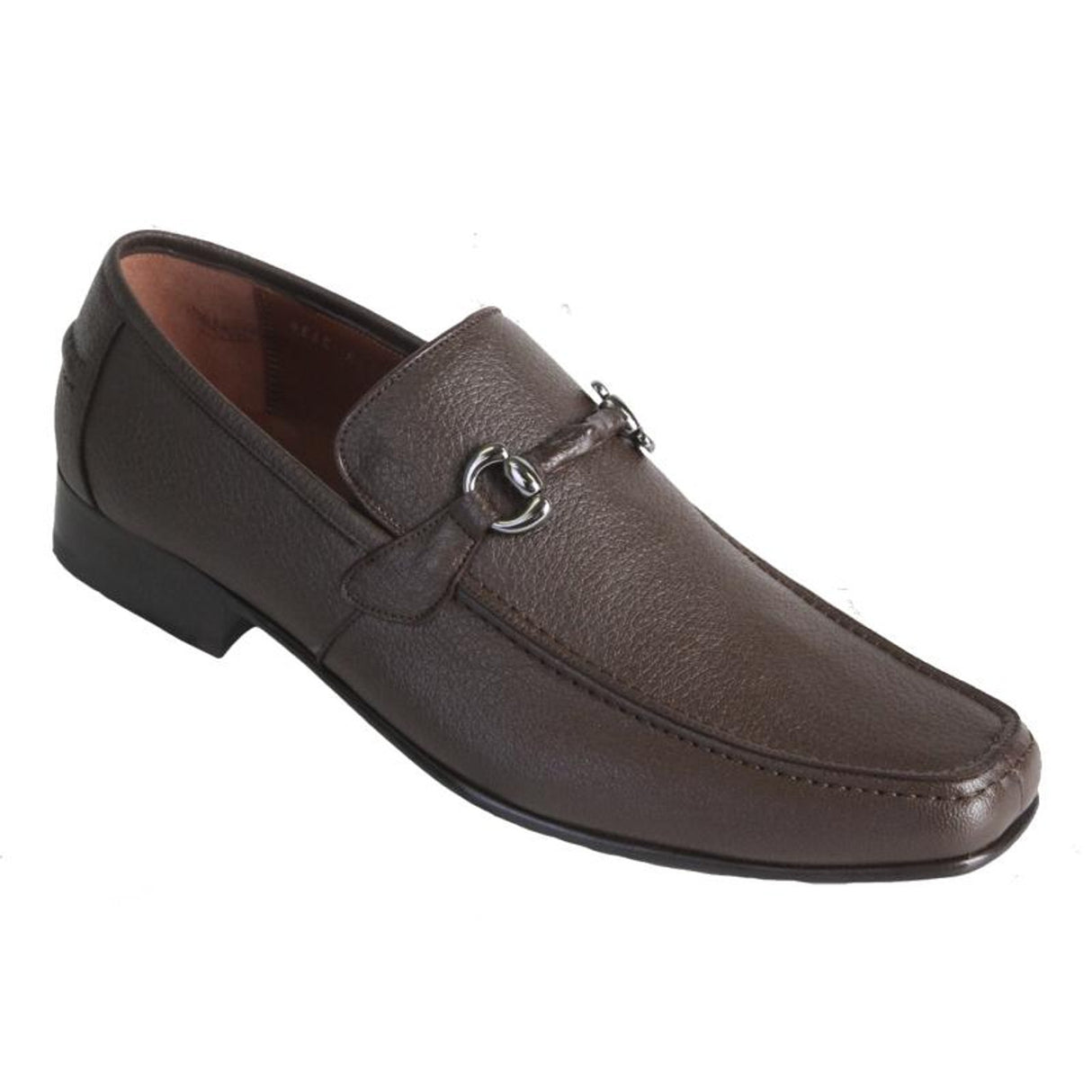 Genuine Deer Skin Slip-On Loafers - Brown