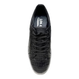 Genuine Full Caiman Belly Skin Sneakers - Black