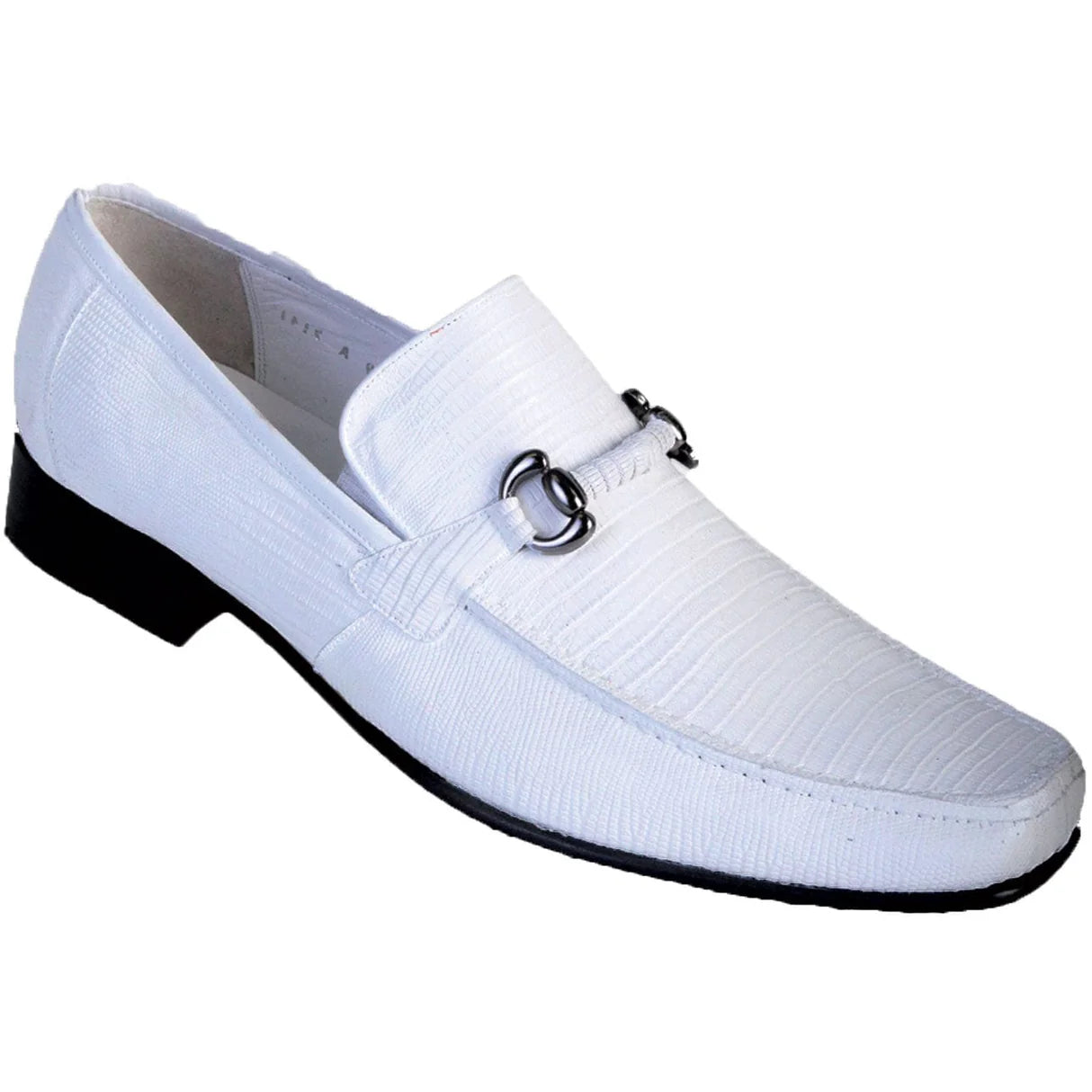 Genuine Lizard Skin Slip-On Loafers - White